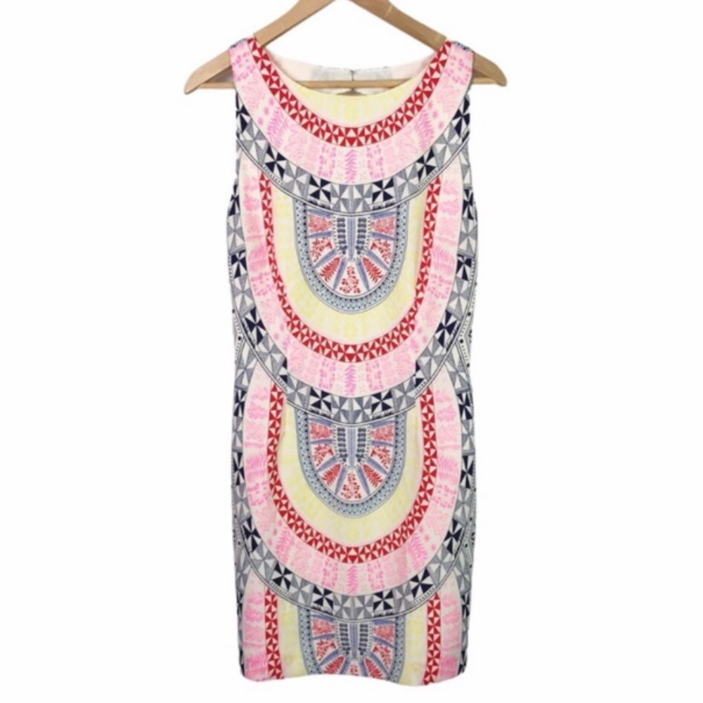 Mara Hoffman Pink Yellow Multi Backless Sheath Dress